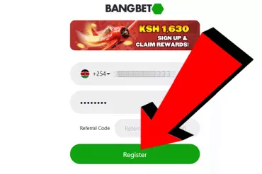 Enter a referral code, then click the 'Register' button